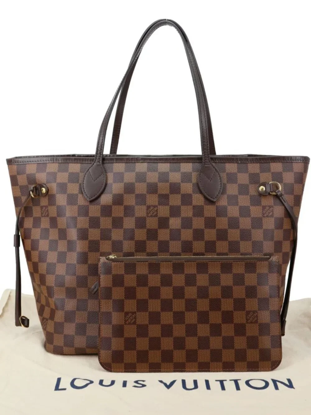 Louis Vuitton  Neverfull MM Damier Ebene Tote Bag Brown - Picture 3 of 9